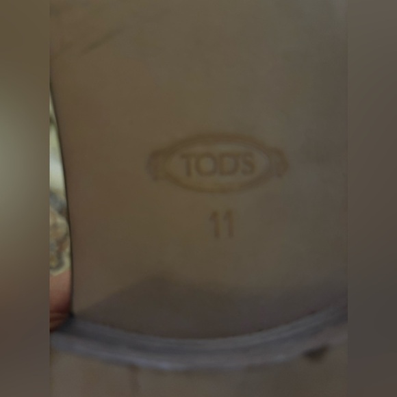 🔥Tod’s Lace Up Black Patent Leather Shoe’s Men’s Size 11 Tod’s Stamped Monogram - Picture 7 of 7